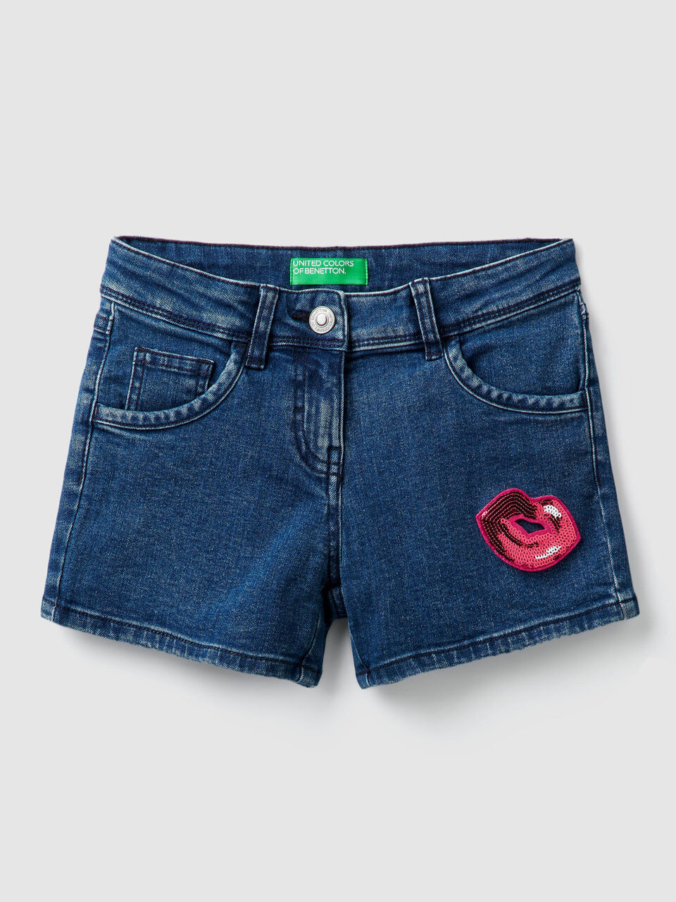 Short en denim avec paillettes image number 1