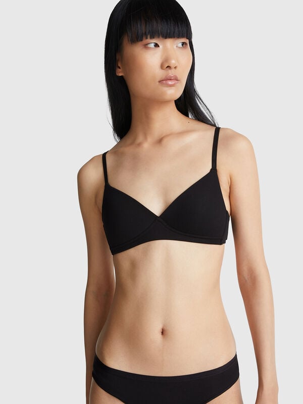 Soutien-gorge rembourré en coton Femme