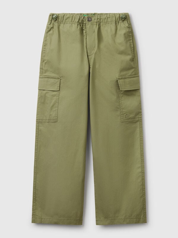 Pantalon parachute en coton stretch Garçon
