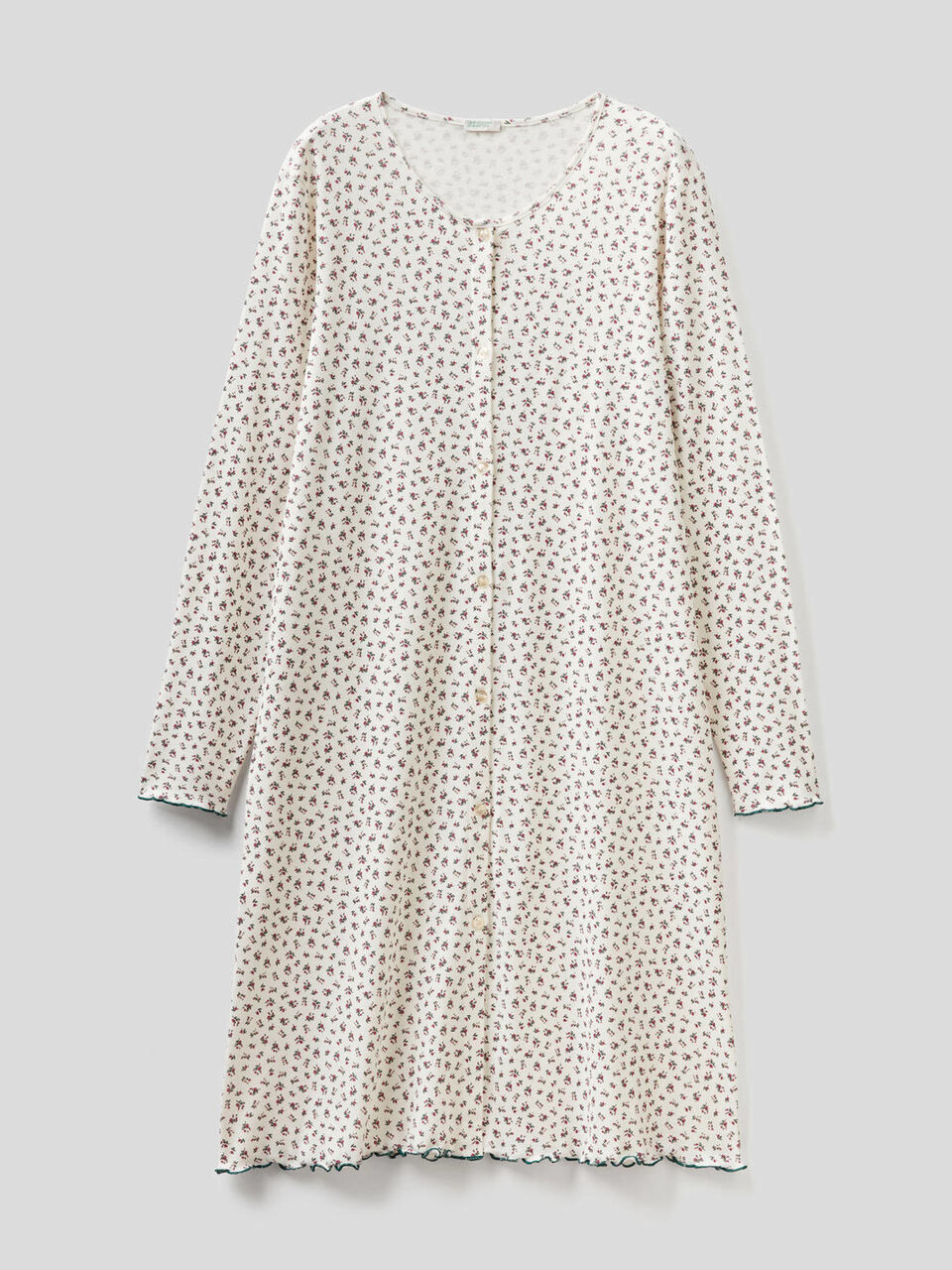 Chemise de nuit à motif en 100% coton image number 1