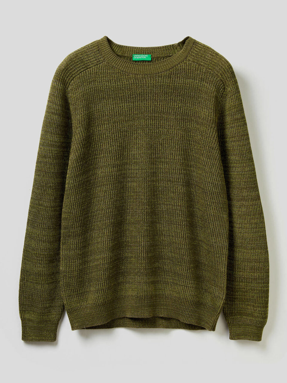 Pull col rond en pur coton image number 1