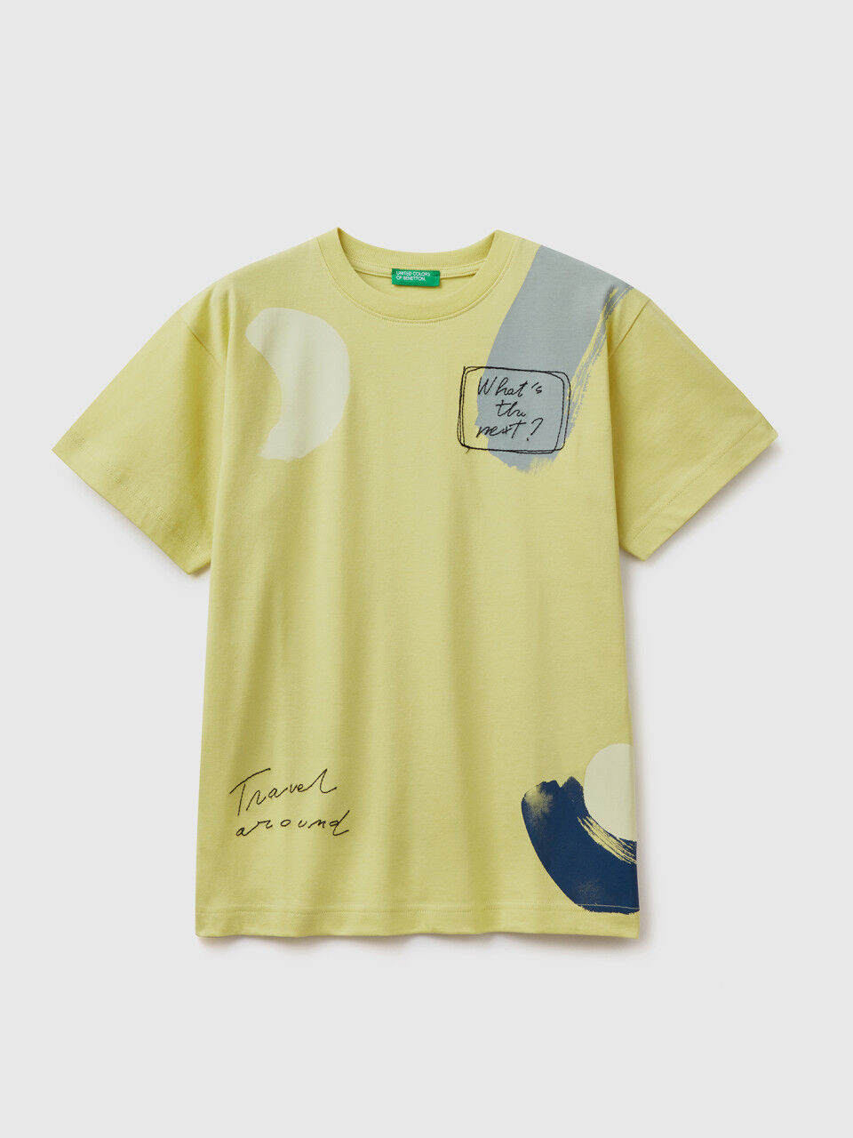 T-shirt à imprimé et broderies