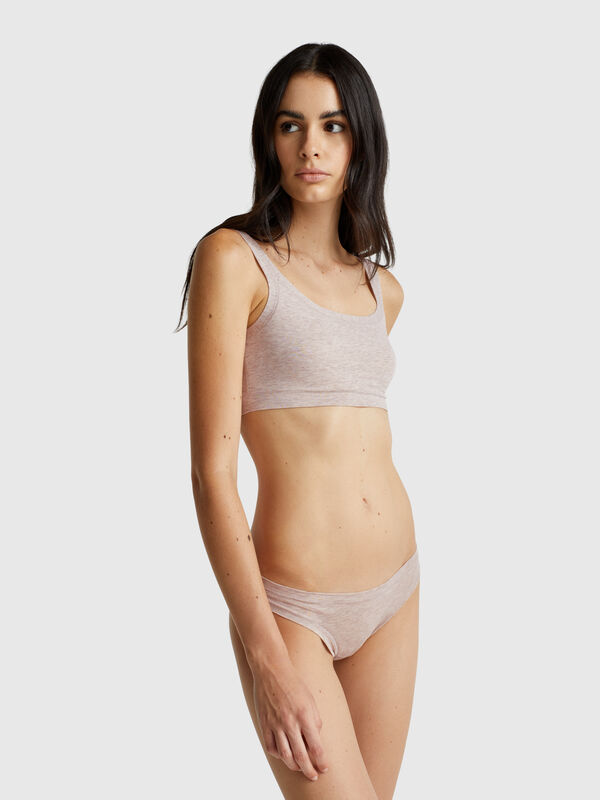 Slip taille basse en coton super extensible Femme