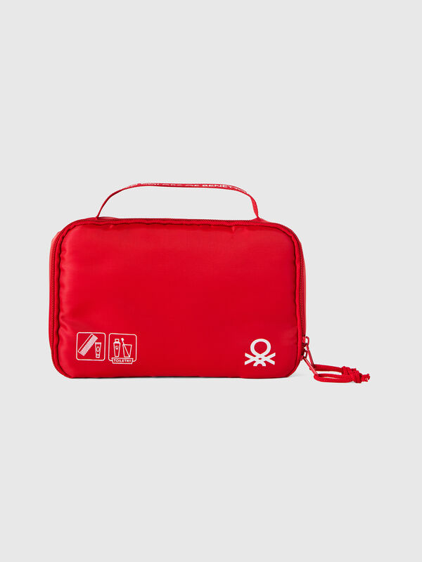 Trousse de voyage rouge avec crochet