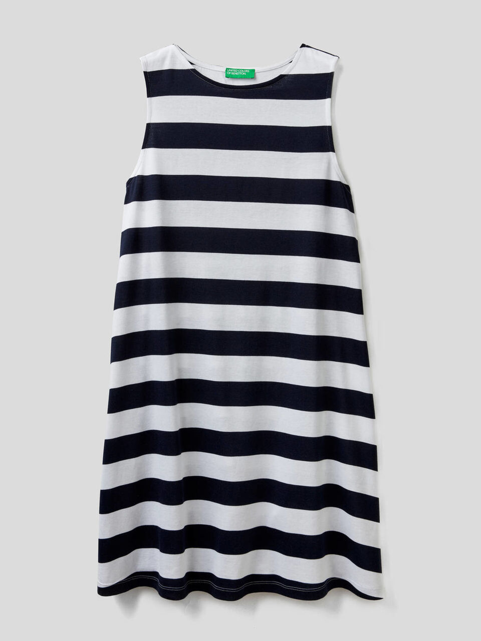 Robe courte sans manches à rayures image number 1