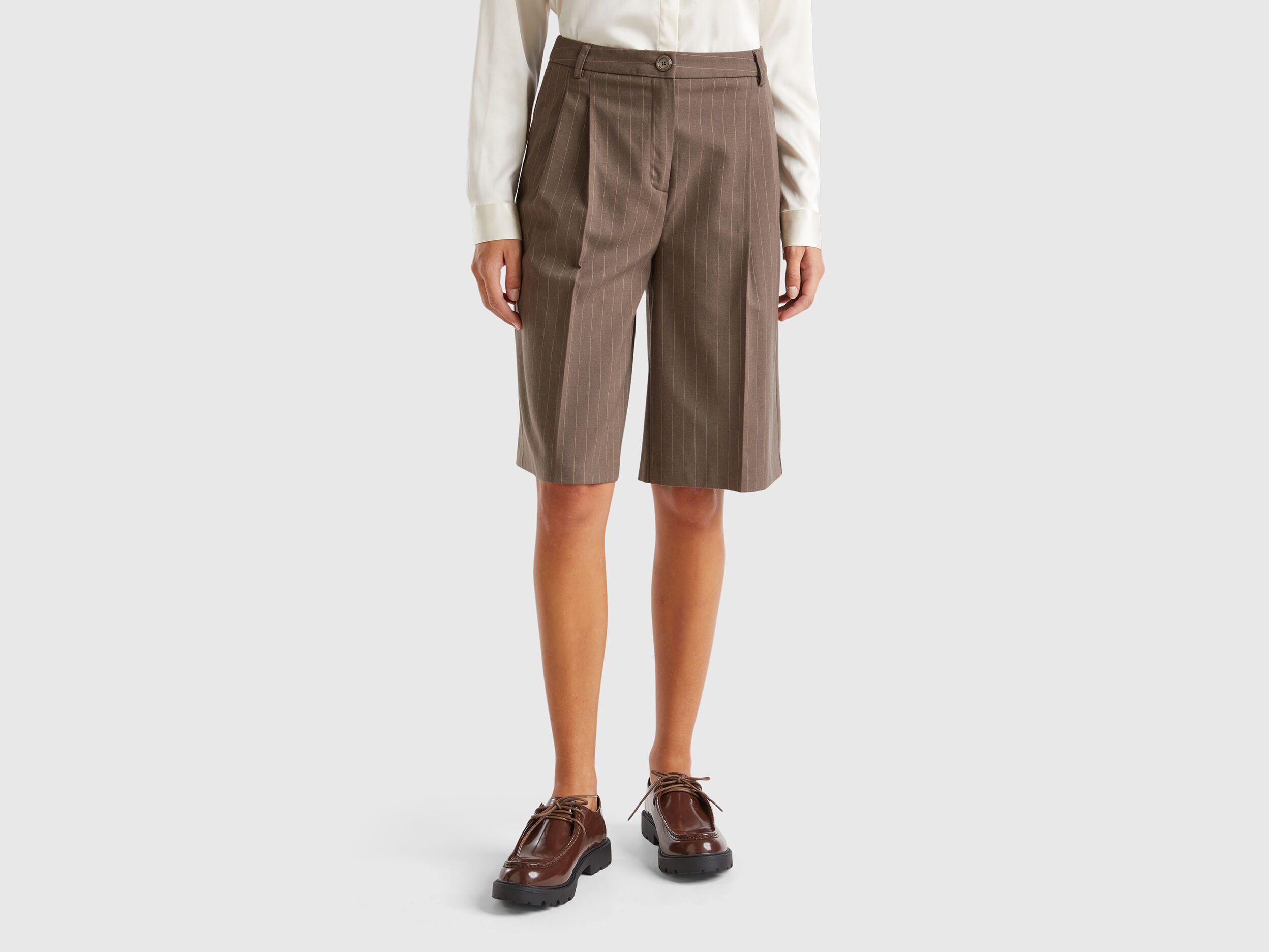 Bermuda raye Marron Benetton