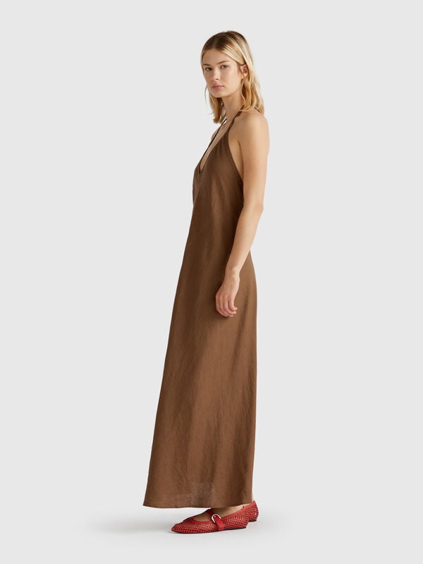 Robe longue en pur lin Femme