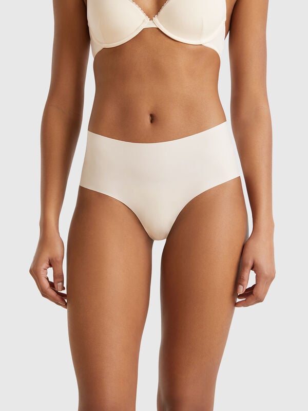 Jupe-culotte élastique avec dentelle Femme
