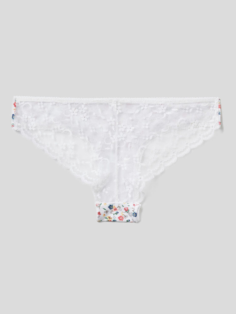 Slip brésilien avec dos en dentelle stretch image number 2