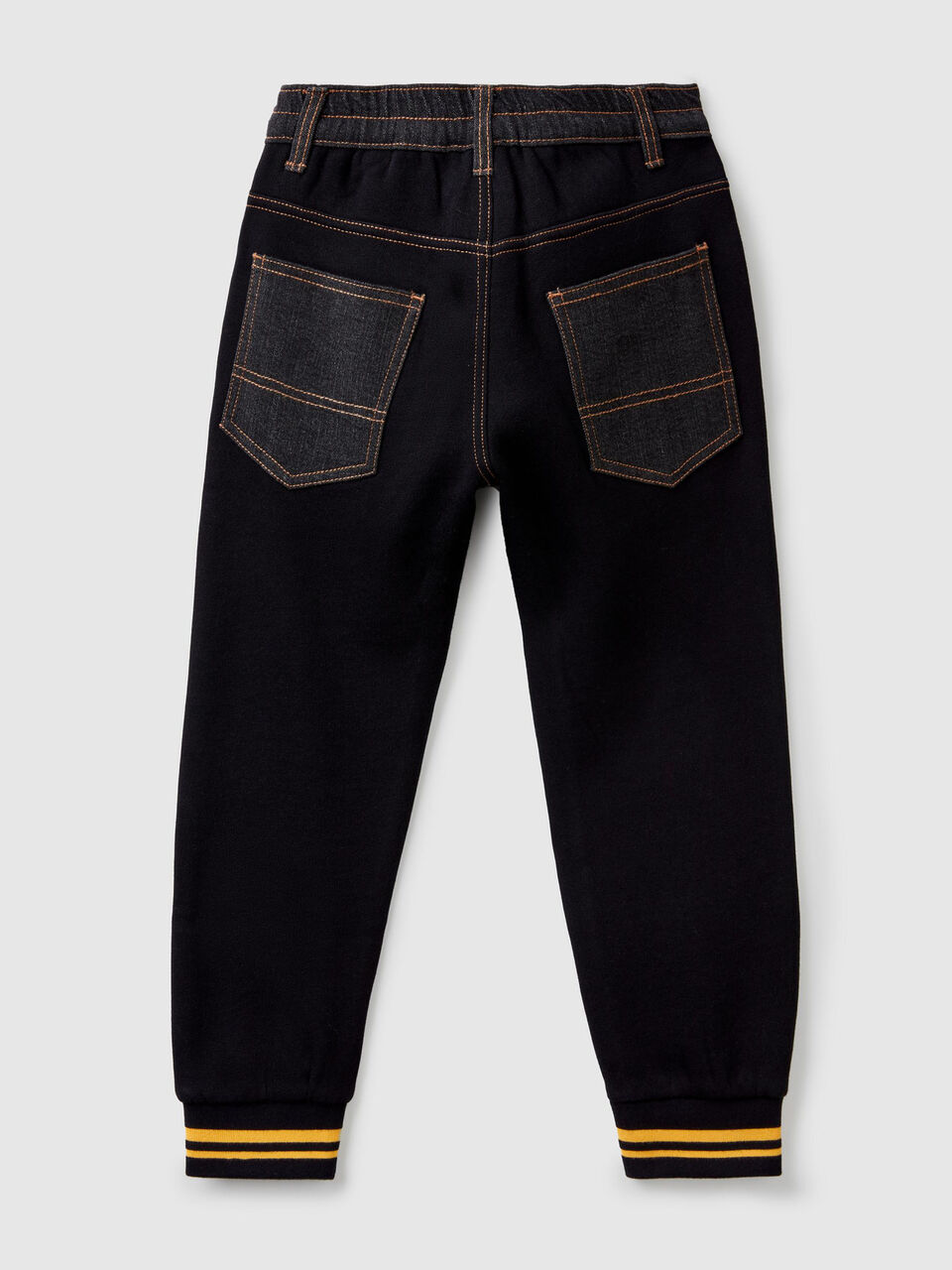 Pantalon en molleton avec détails denim image number 2