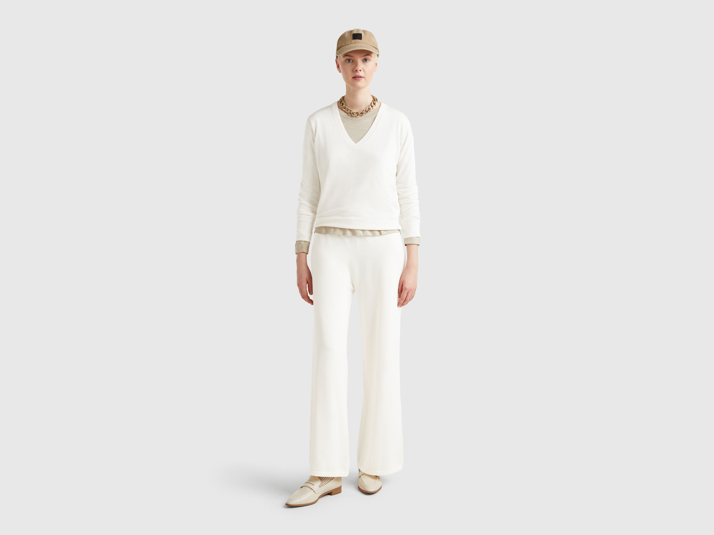V NECK SWEATER L/S Femme image number 2