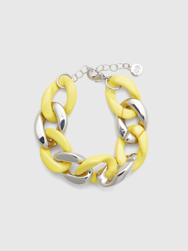 Gold and yellow chain bracelet Femme