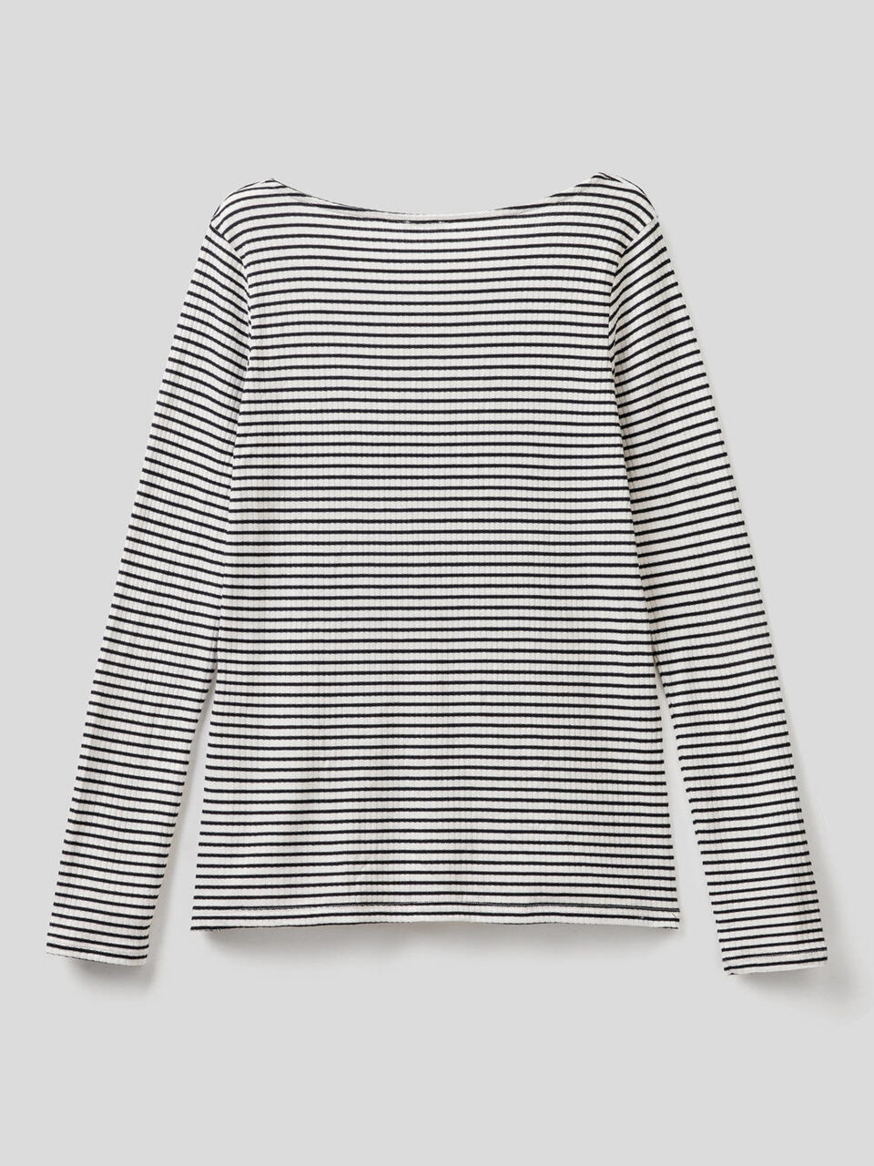 T-shirt à rayures en viscose mélangée stretch image number 2
