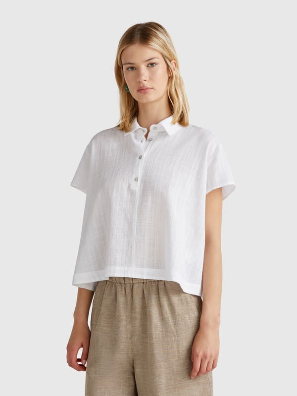 Chemise légère à manches courtes Femme