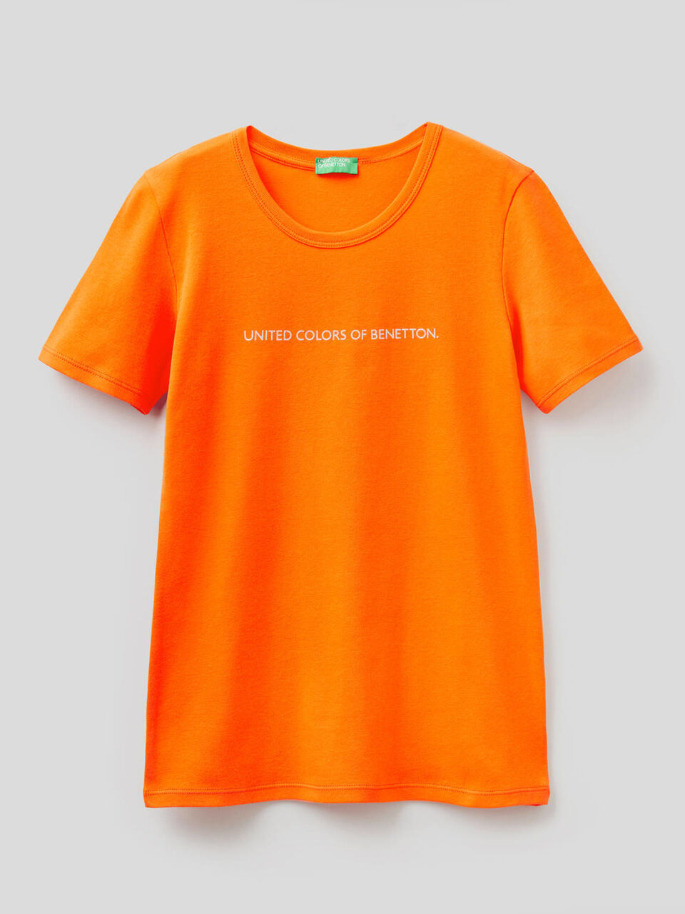 T-shirt 100% coton avec logo imprimé pailleté image number 1