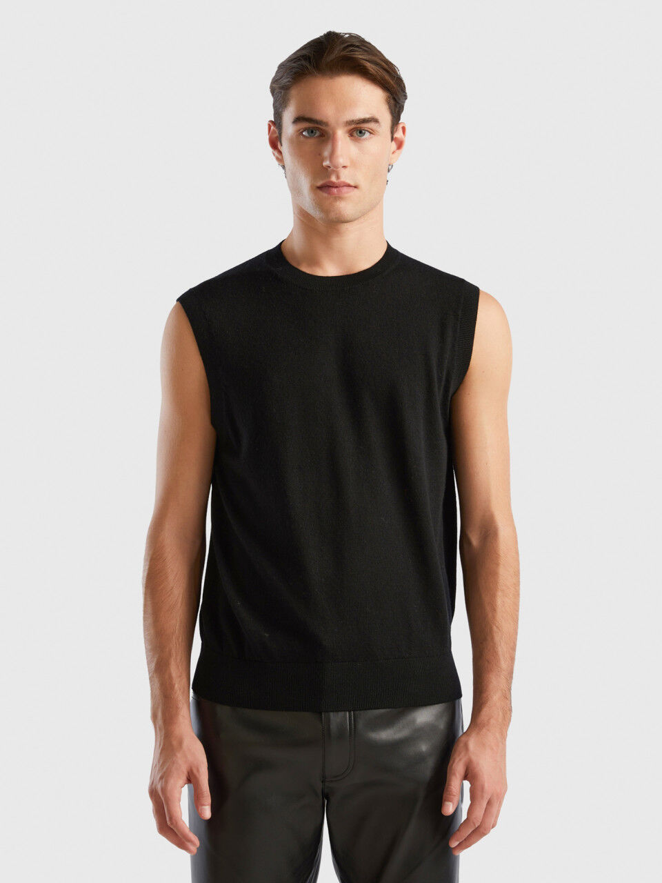 Pull sans manche homme laine discount