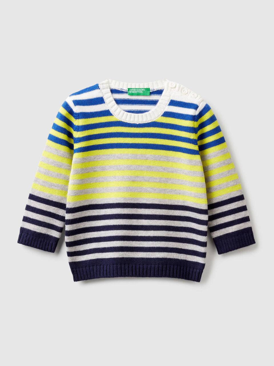 Pull avec rayures multicolores image number 1