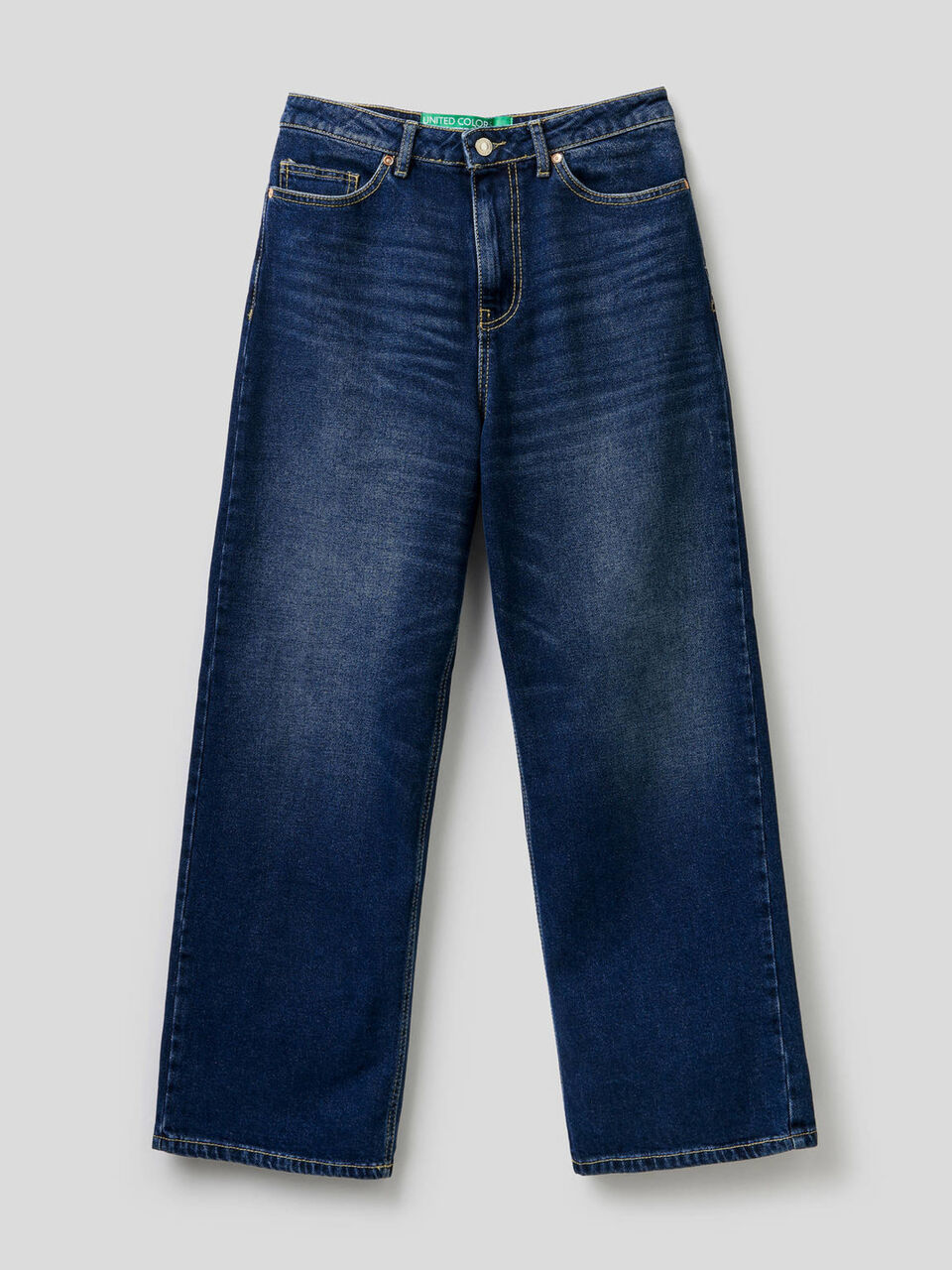 Jeans coupe mum en denim stretch image number 1