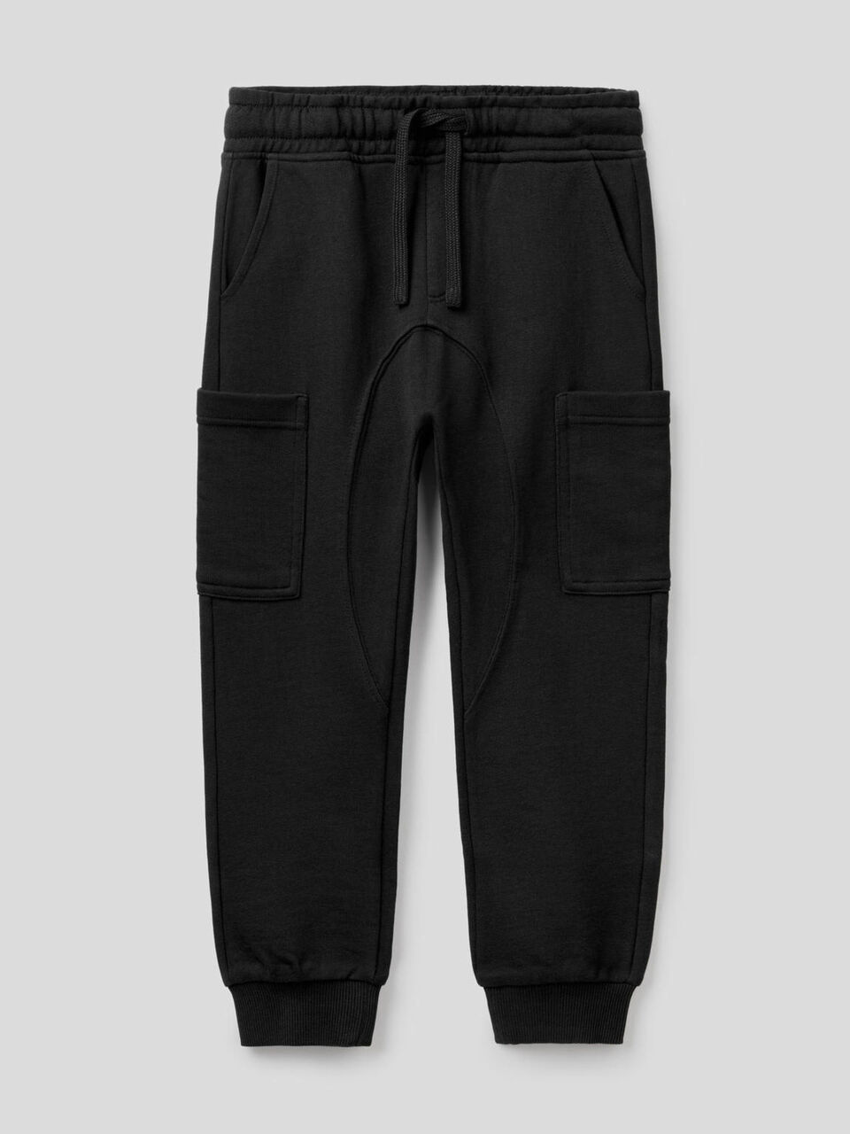 Pantalon cargo en molleton de pur coton image number 1
