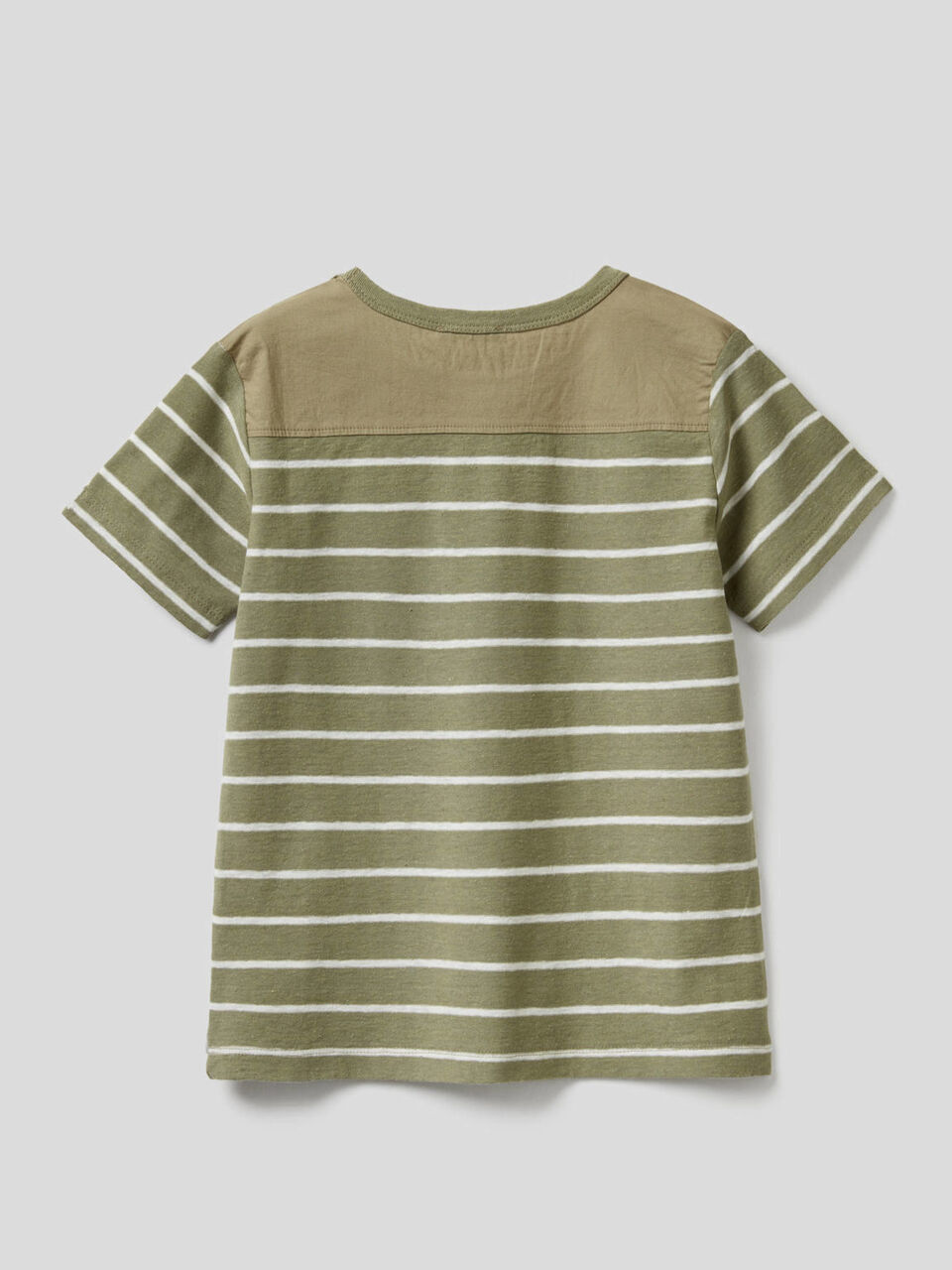 T-shirt à rayures en coton de lin mélangé image number 2