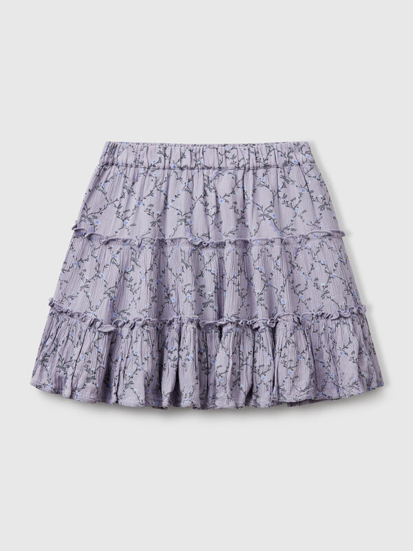 Minijupe fleurie à volants Filles