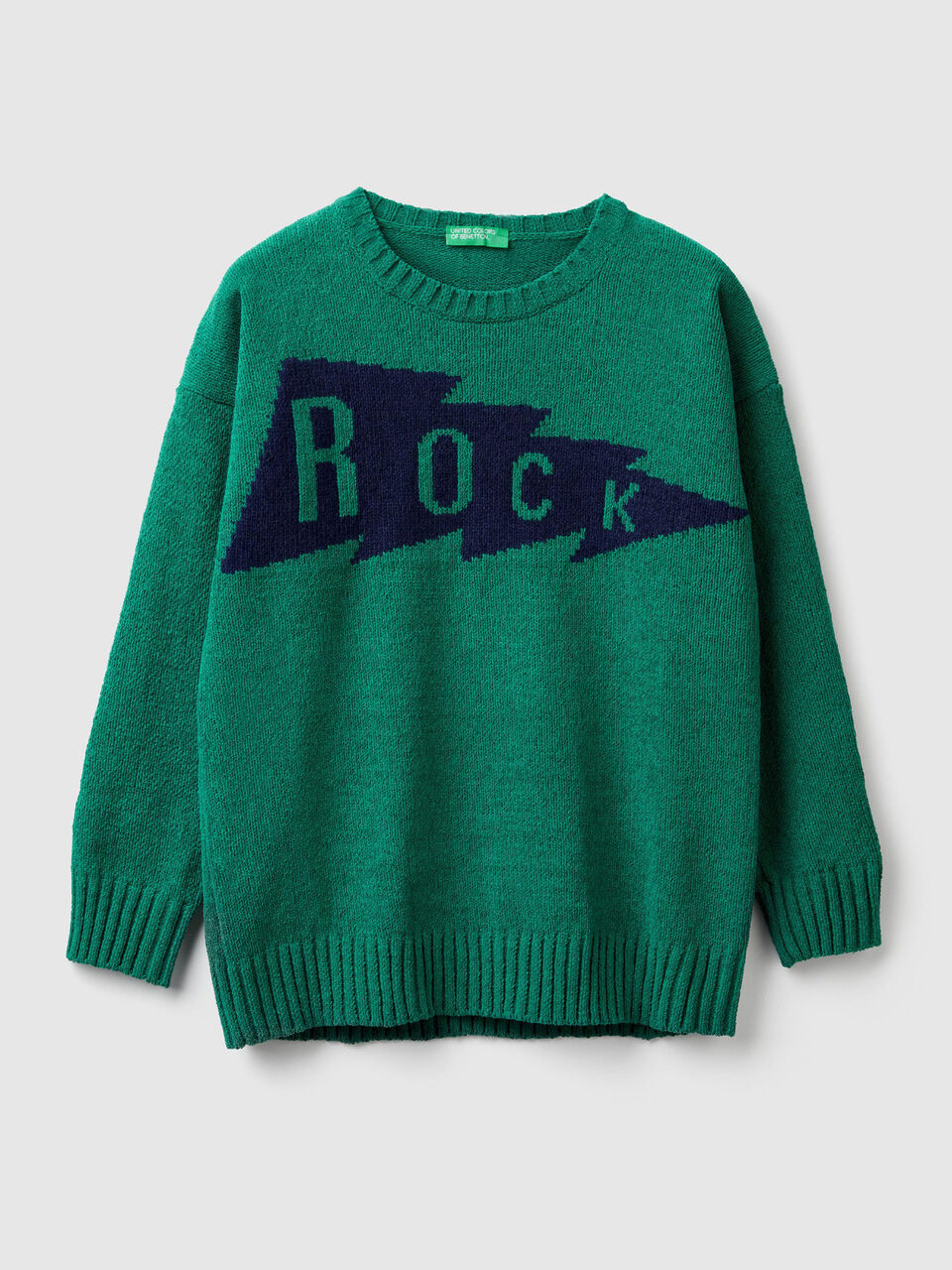 Pull en chenille avec intarsia image number 1