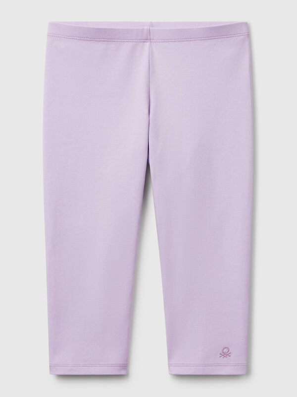 Legging mi-long en coton stretch Filles