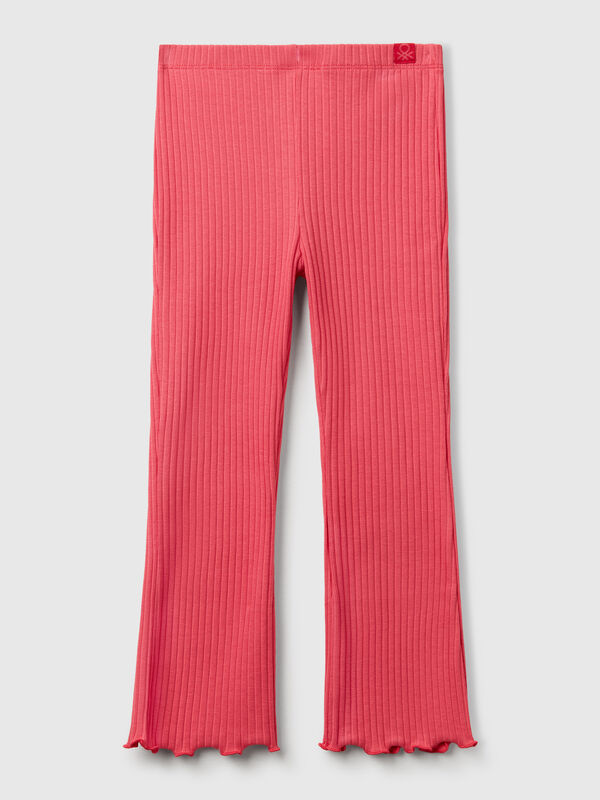 Leggings évasés en coton extensible Filles
