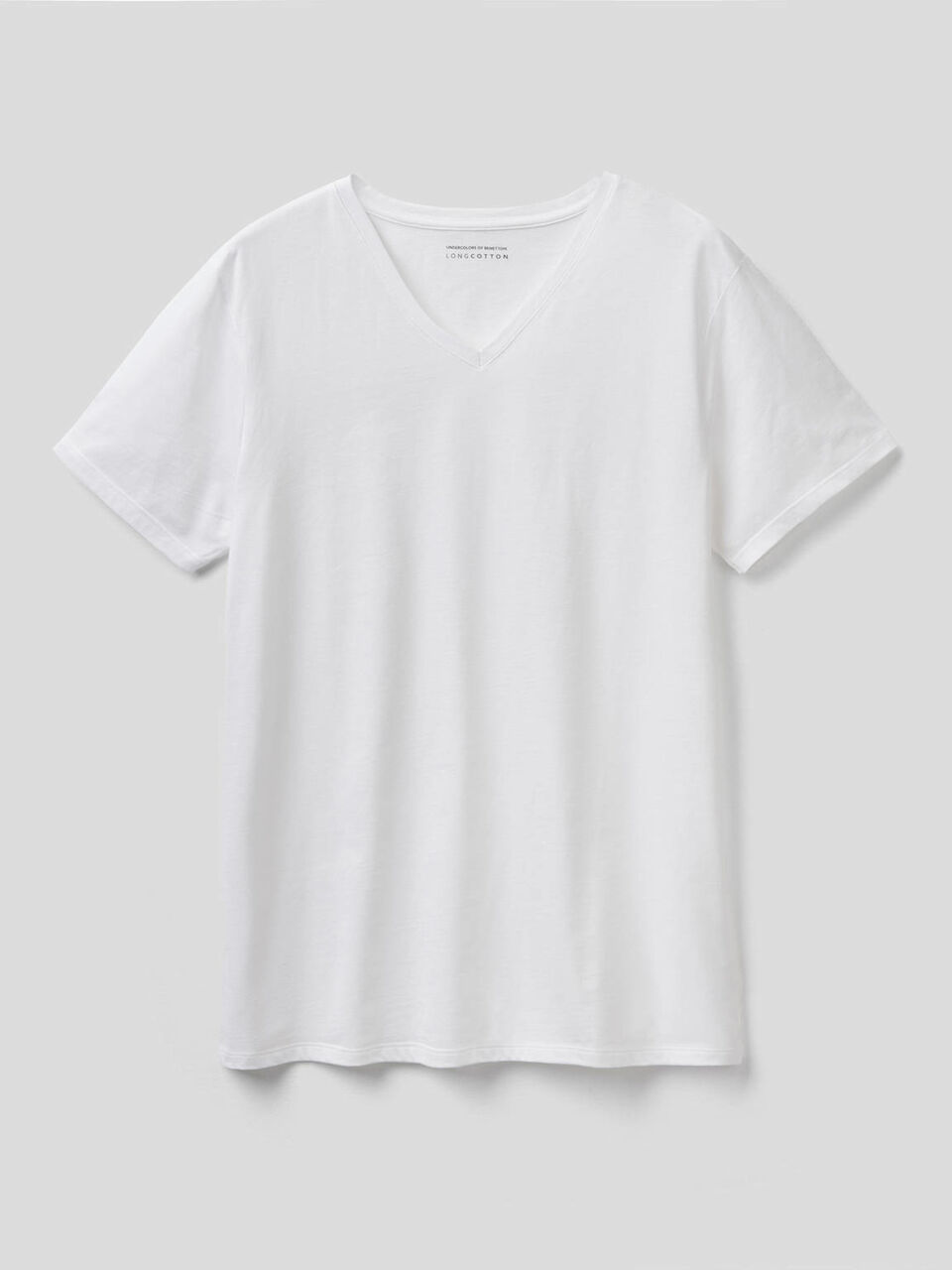T-shirt 100% coton avec col en V image number 1