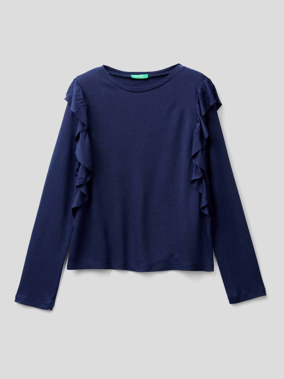 T-shirt manches longues avec volant image number 1