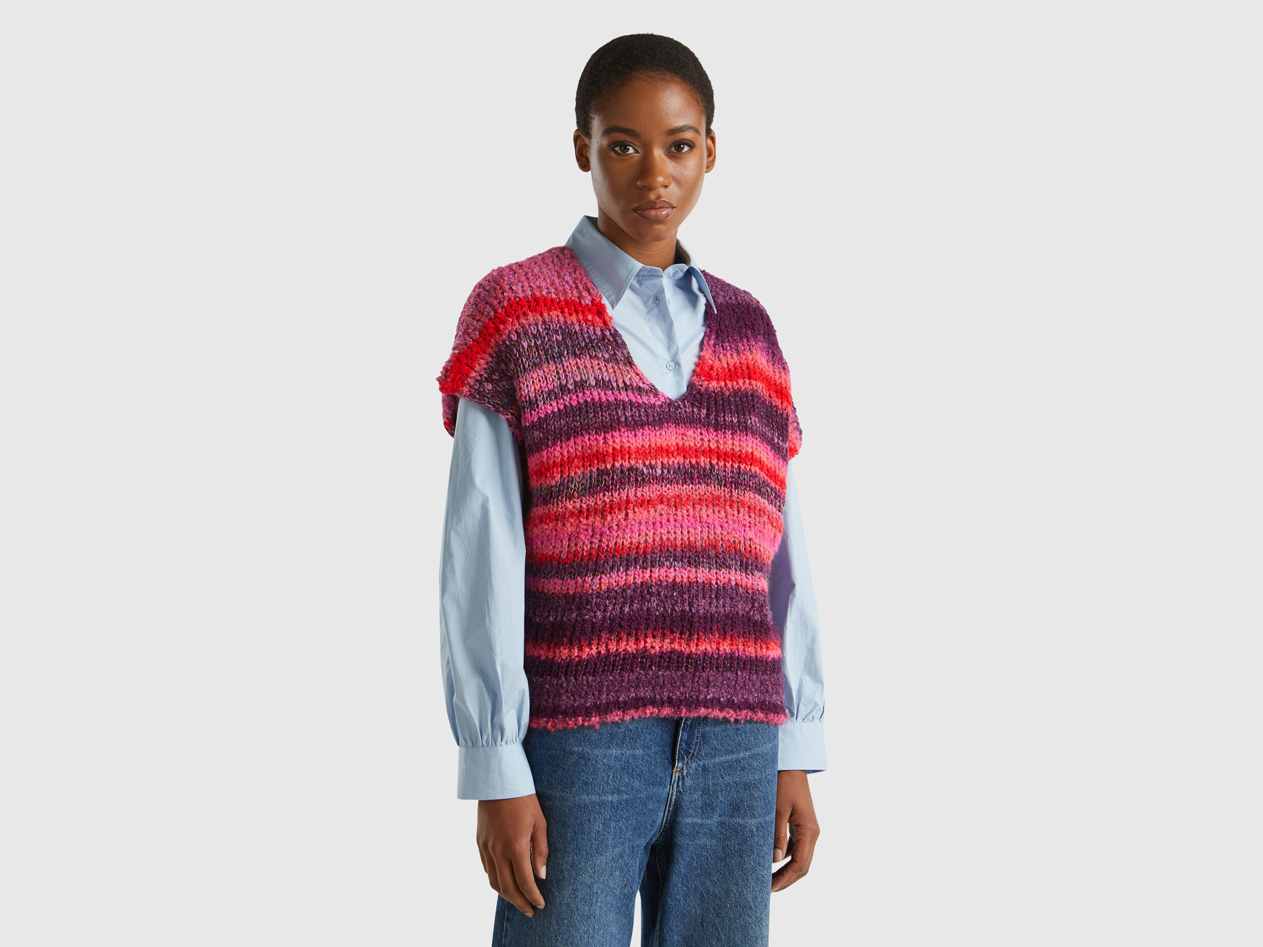 Pulls sans manches Femme Nouvelle Collection 2024 Benetton