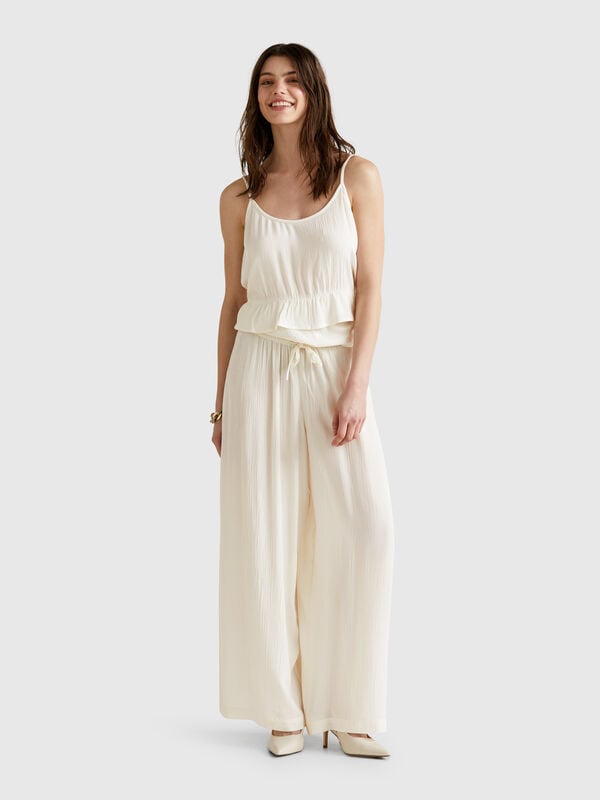 Pantalon large fluide Femme