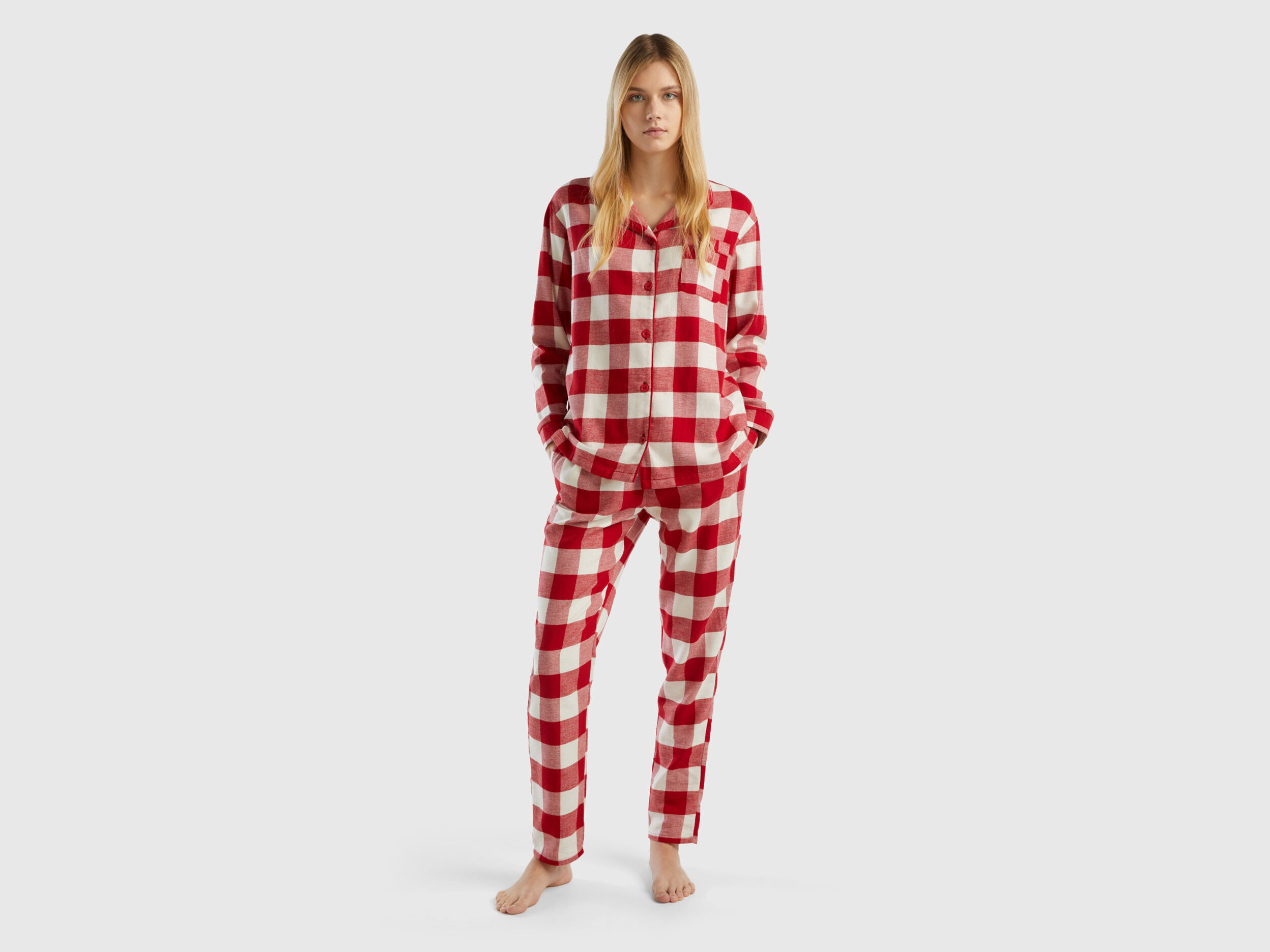 Pyjama carreaux en flanelle