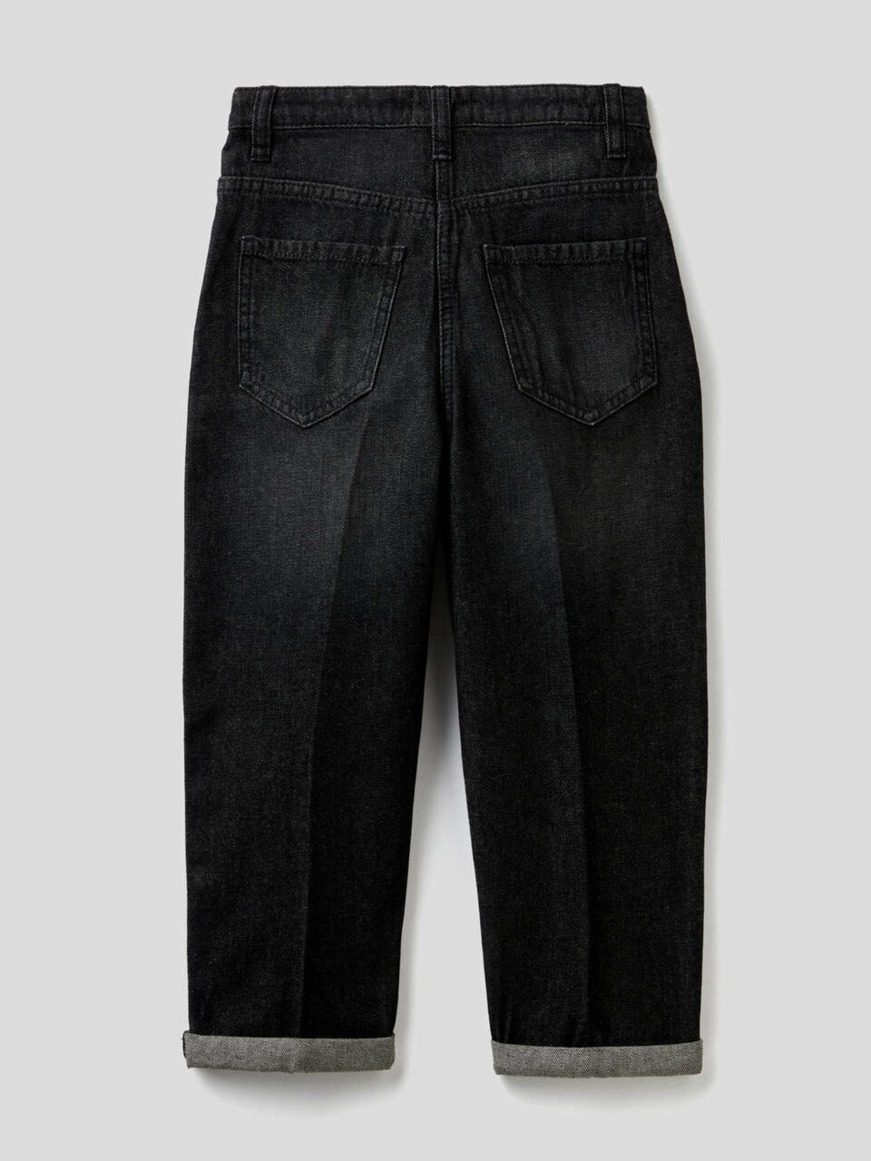 Jeans coupe mom en denim 100% coton image number 2