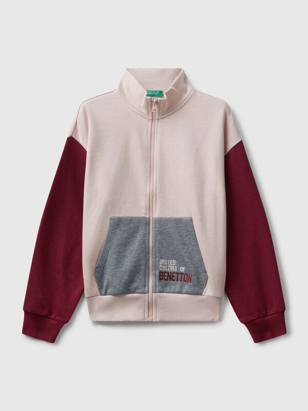 Sweat-shirt zippé avec imprimé Filles