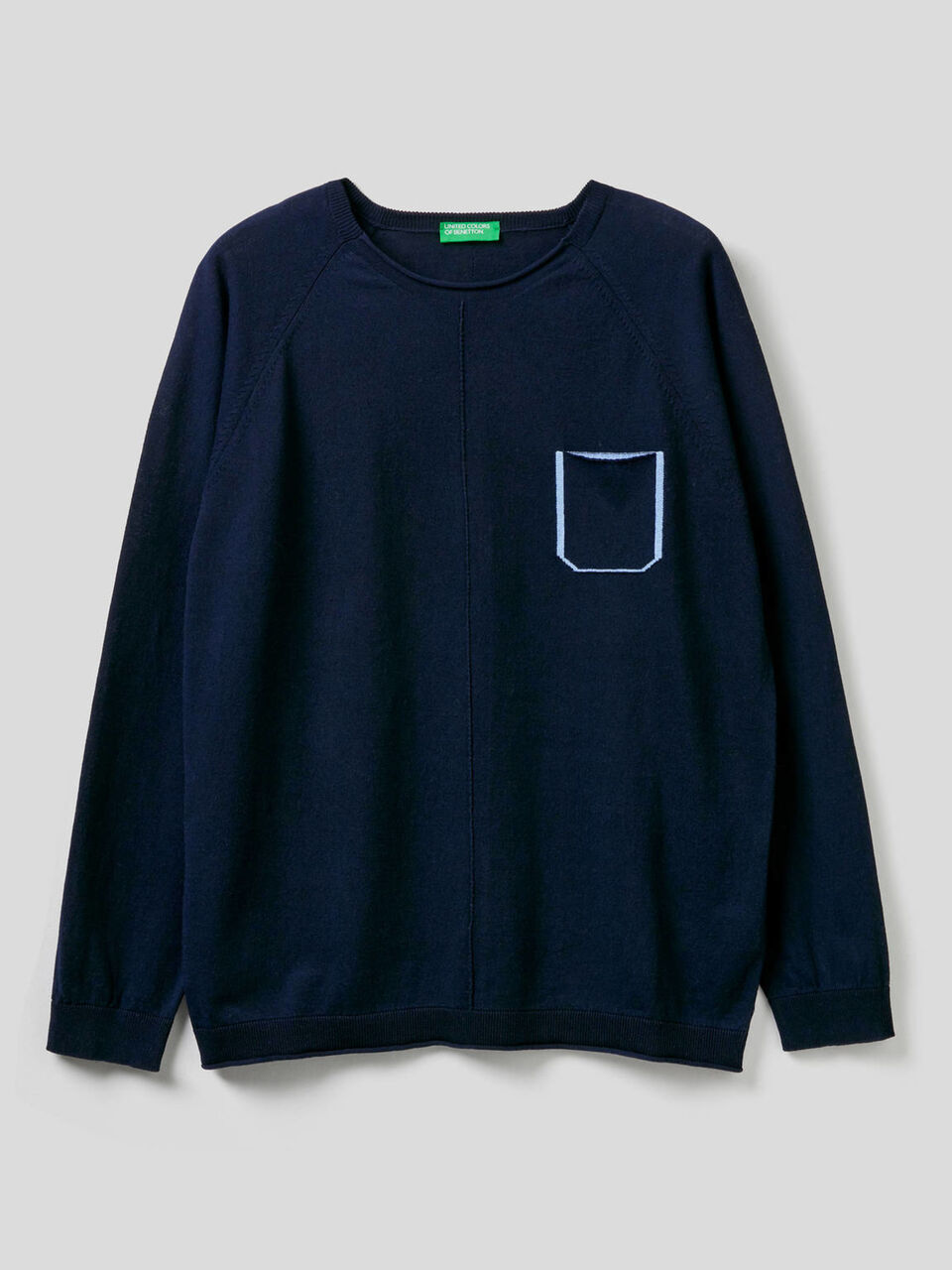 Pull en coton avec pochette image number 1