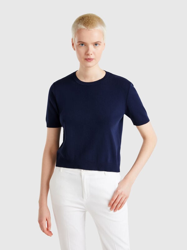 Chemise à manches courtes 100% coton Femme