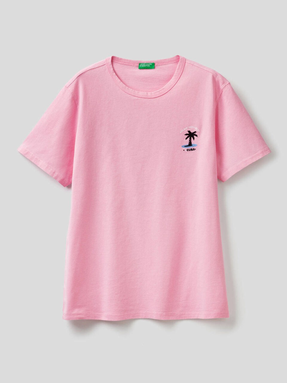 T-shirt en pur coton avec broderie image number 1