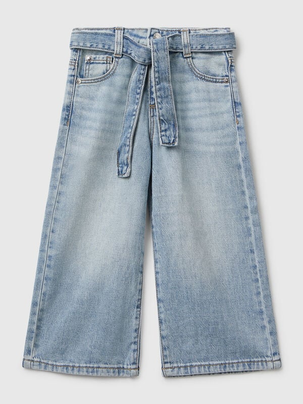 Jean coupe large avec ceinture Filles