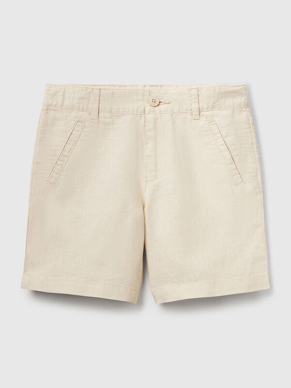 Short en lin mélangé Garçon