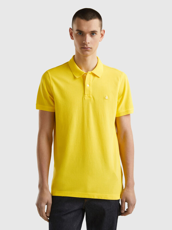 Polo coupe regular jaune Homme