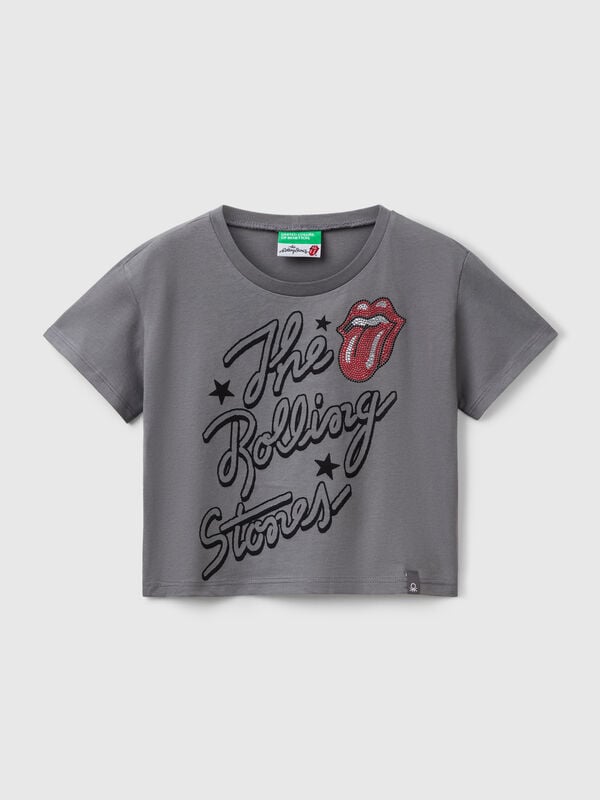 T-shirt court "Les Rolling Stones" Filles