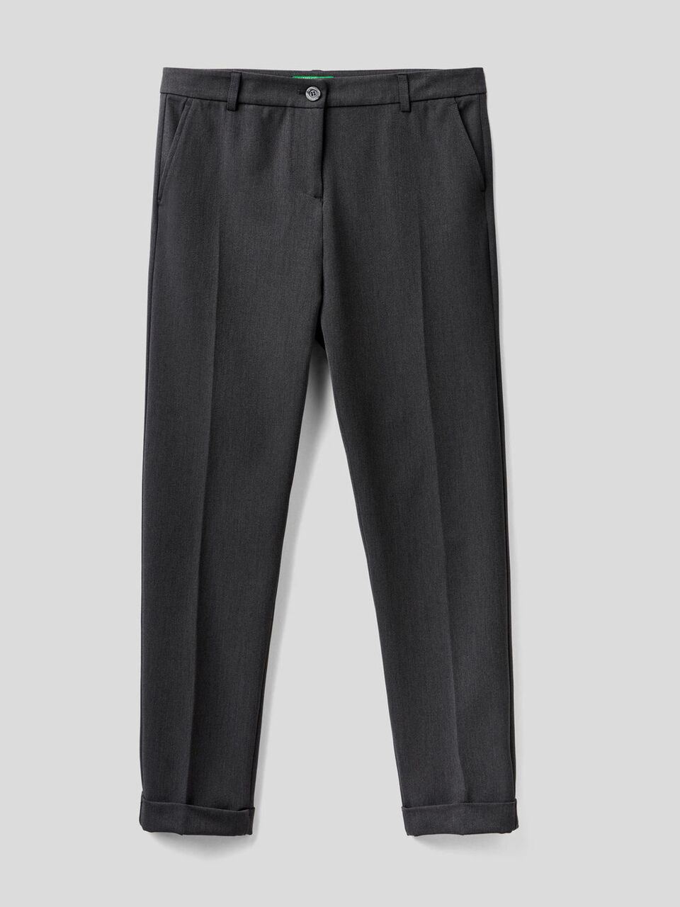 Pantalon stretch avec revers image number 1