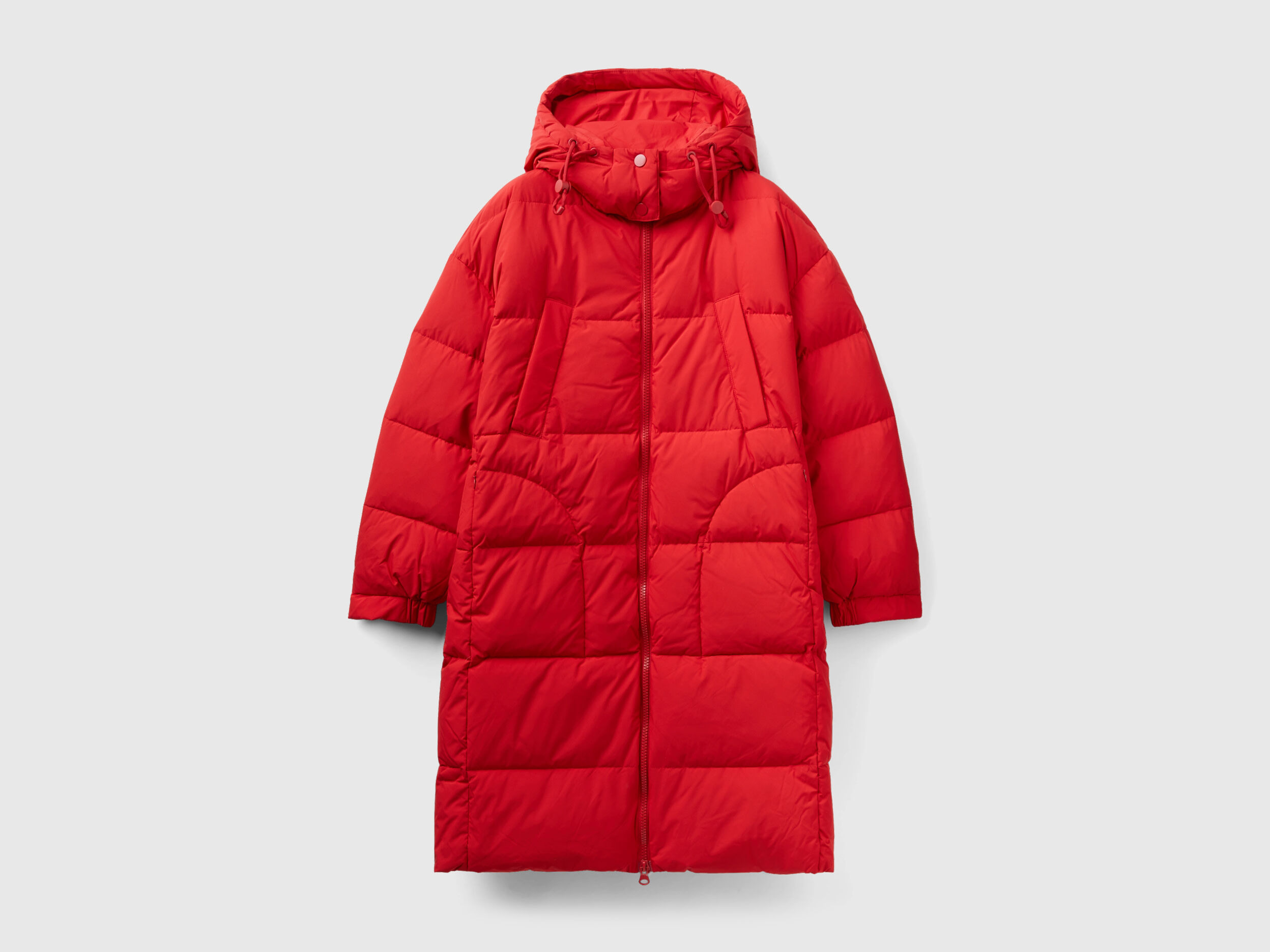 Doudoune longue rouge cheap
