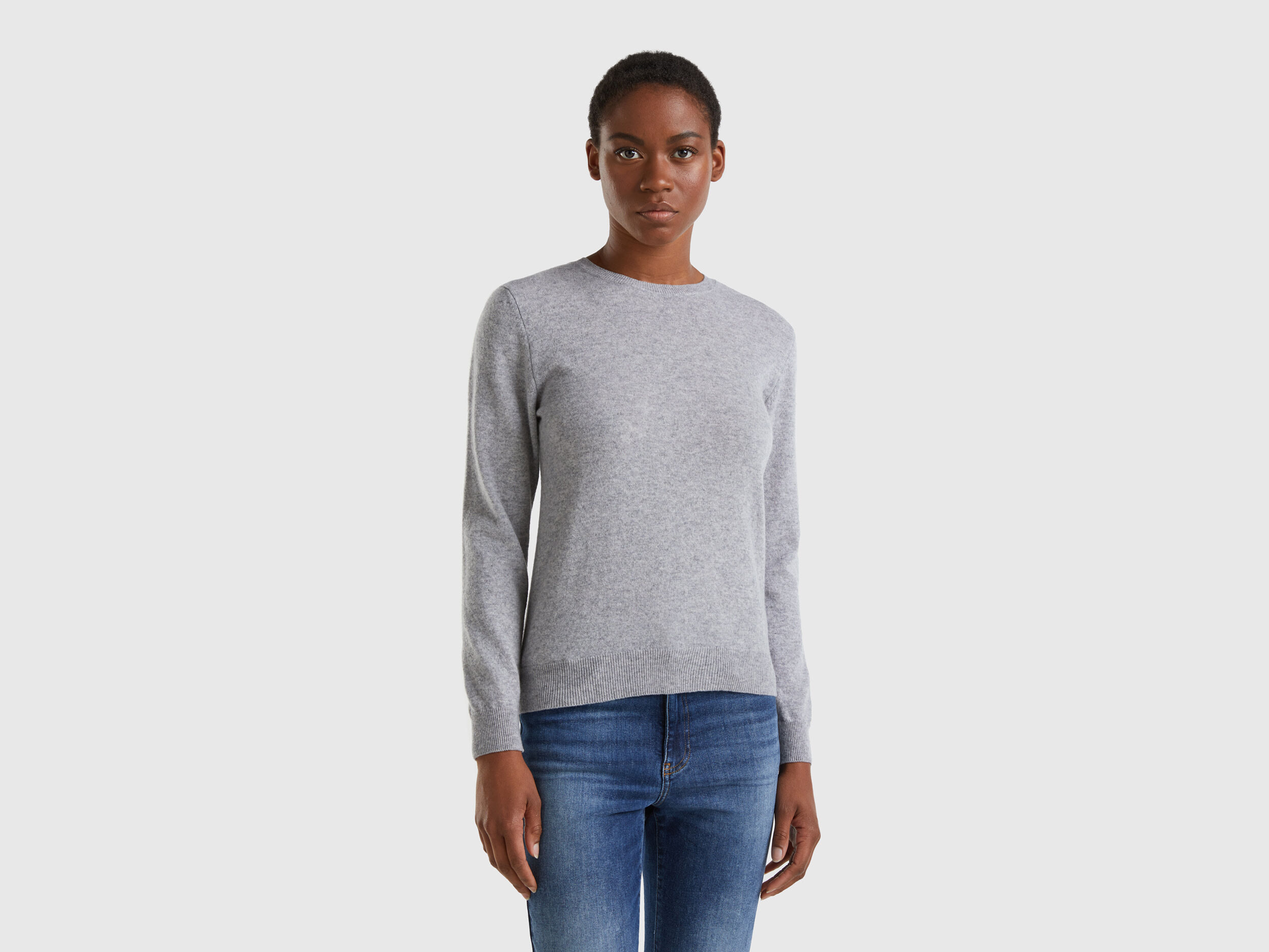 Pull gris femme col rond hotsell