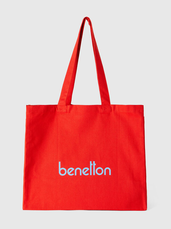 Sac cabas rouge en pur coton