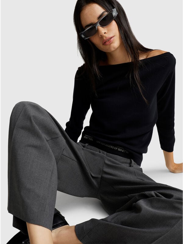 Pull col bateau Femme