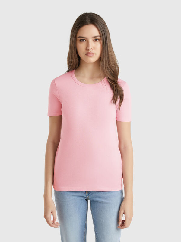 T-shirt en coton à fibre longue Femme