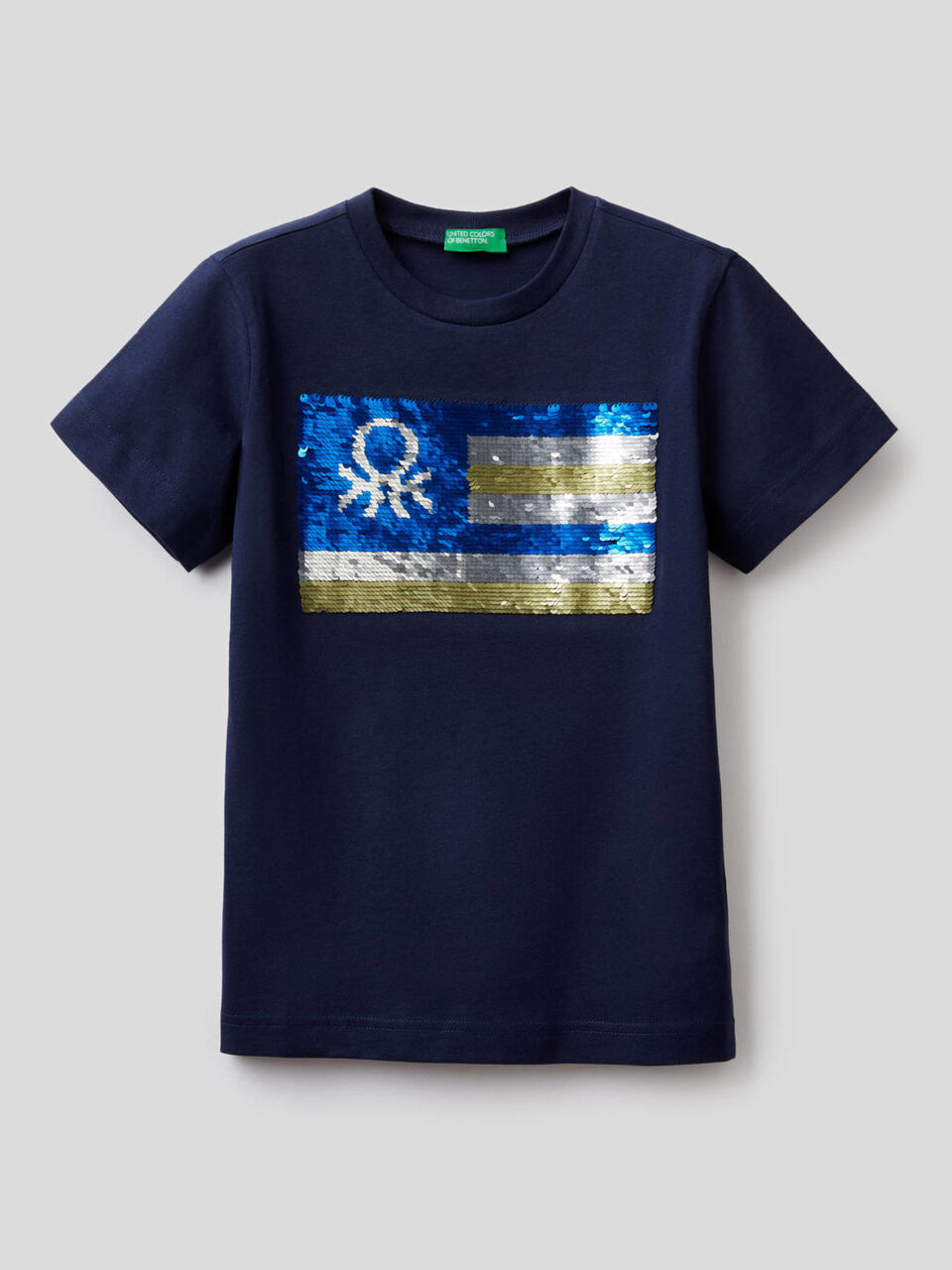 T-shirt en pur coton avec paillettes image number 1