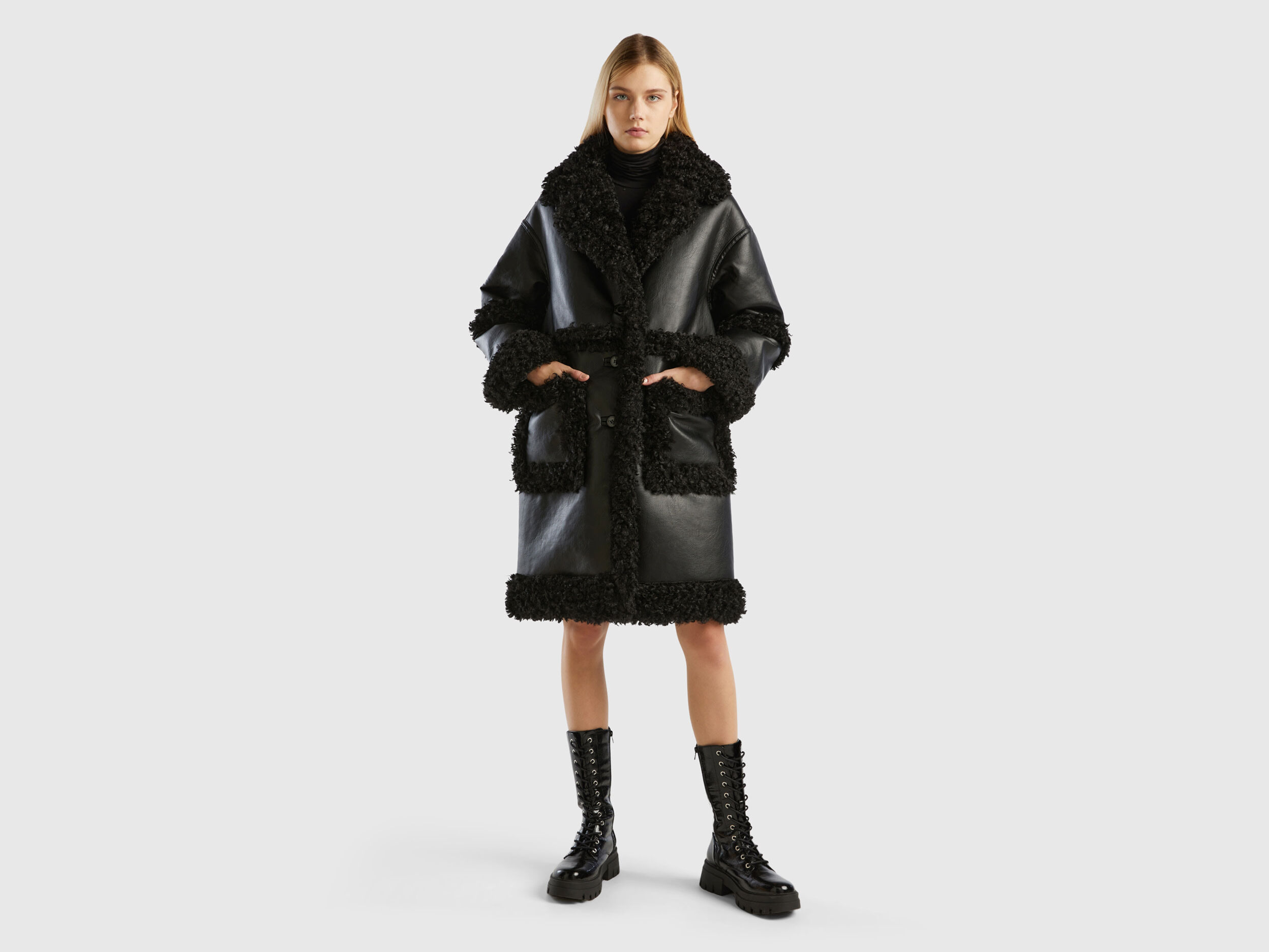 Manteau new arrivals enduit femme